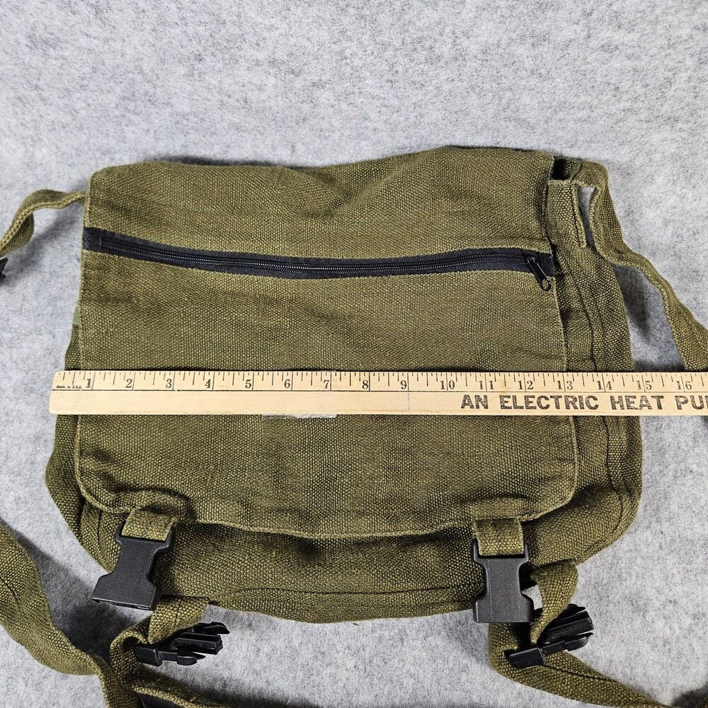 Ecolution Olive Hemp Crossbody Messenger Bag Eco Friendly Natural READ - Picture 2 of 12
